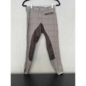 TuffRider Plaid Full Seat Breeches Womens 28 Riding Pants Equestrian Stretch